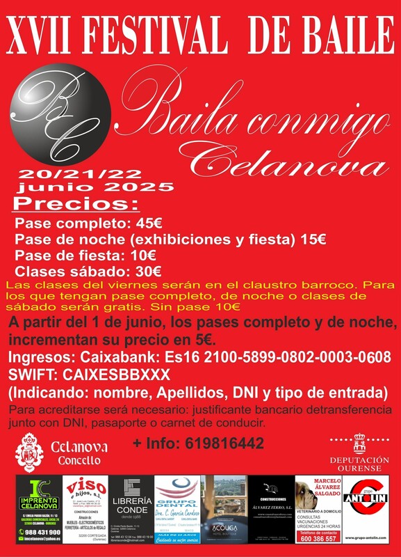 XVII FESTIVAL DE BAILE, BAILA CONMIGO CELANOVA 2025